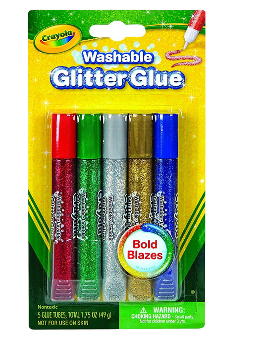 Crayola Glitter Glue 1.75oz, 5ct, 12/Case