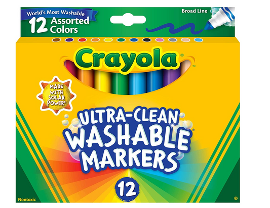 Crayola Ultra Clean Washable Markers, 12ct, Case/24