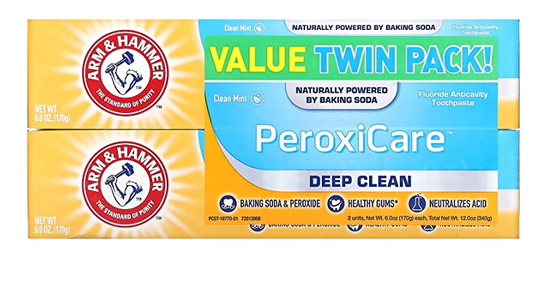 Arm & Hammer Toothpaste Peroxicare, Twin Pack, Case/12