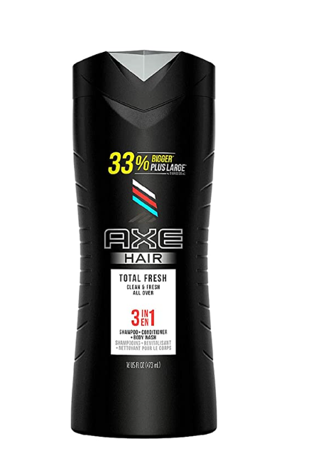 Axe Hair 3in1 Shampoo+Conditioner+Body Wash, 16oz, Case/4